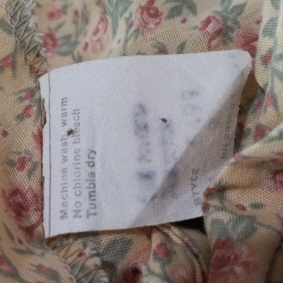 Rare Vintage 1970's Carla Gay Floral Cream Prairie Bow Front Tier Dress - Picture 12 of 16